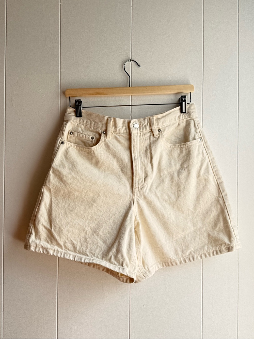 Dynamite Cream High-Waist Women's Denim Shorts
